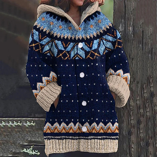 Women's Wool Blend Cardigan with Classic Knit for Daily Layering