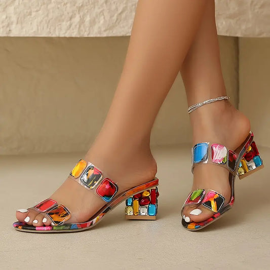 Chiara | Women's Colorful Double Strap Sandals-Omni Prime Goods