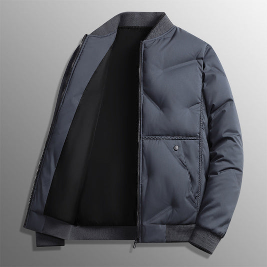 Langärmlige gesteppte Herrenjacke mit Taschen für wohlige Wärme im Alltag