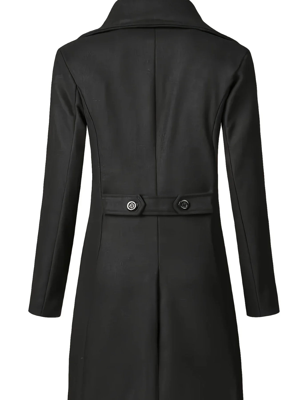 Moderner wattierter Wolltrenchcoat für Herren mit Taschen für den Alltag