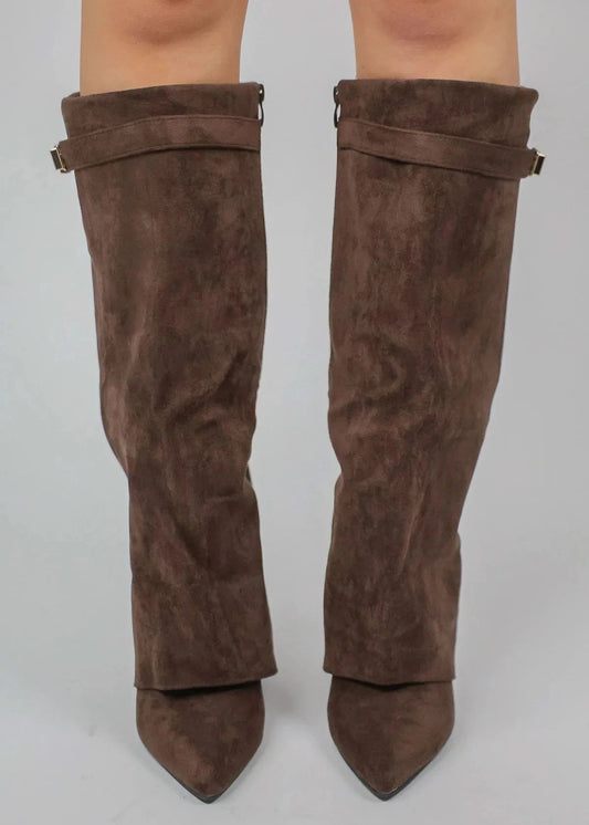Women's Chic Pointed Toe High Boots-Omni Prime Goods