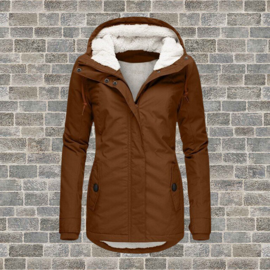 Women's Waterproof Winter Jacket with Hood and Warm Fit