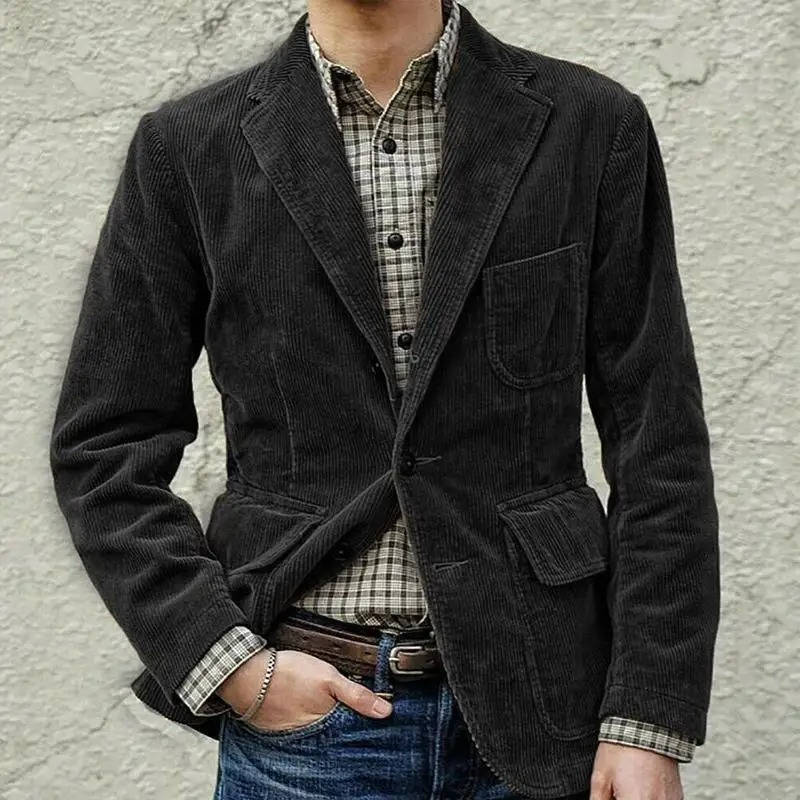 Men's Stylish Corduroy Jacket for Casual Wear