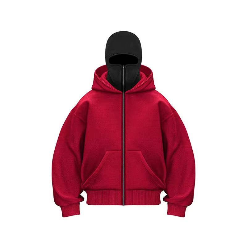 Sudadera con capucha y pasamontañas extragrande para hombre, para todas las estaciones