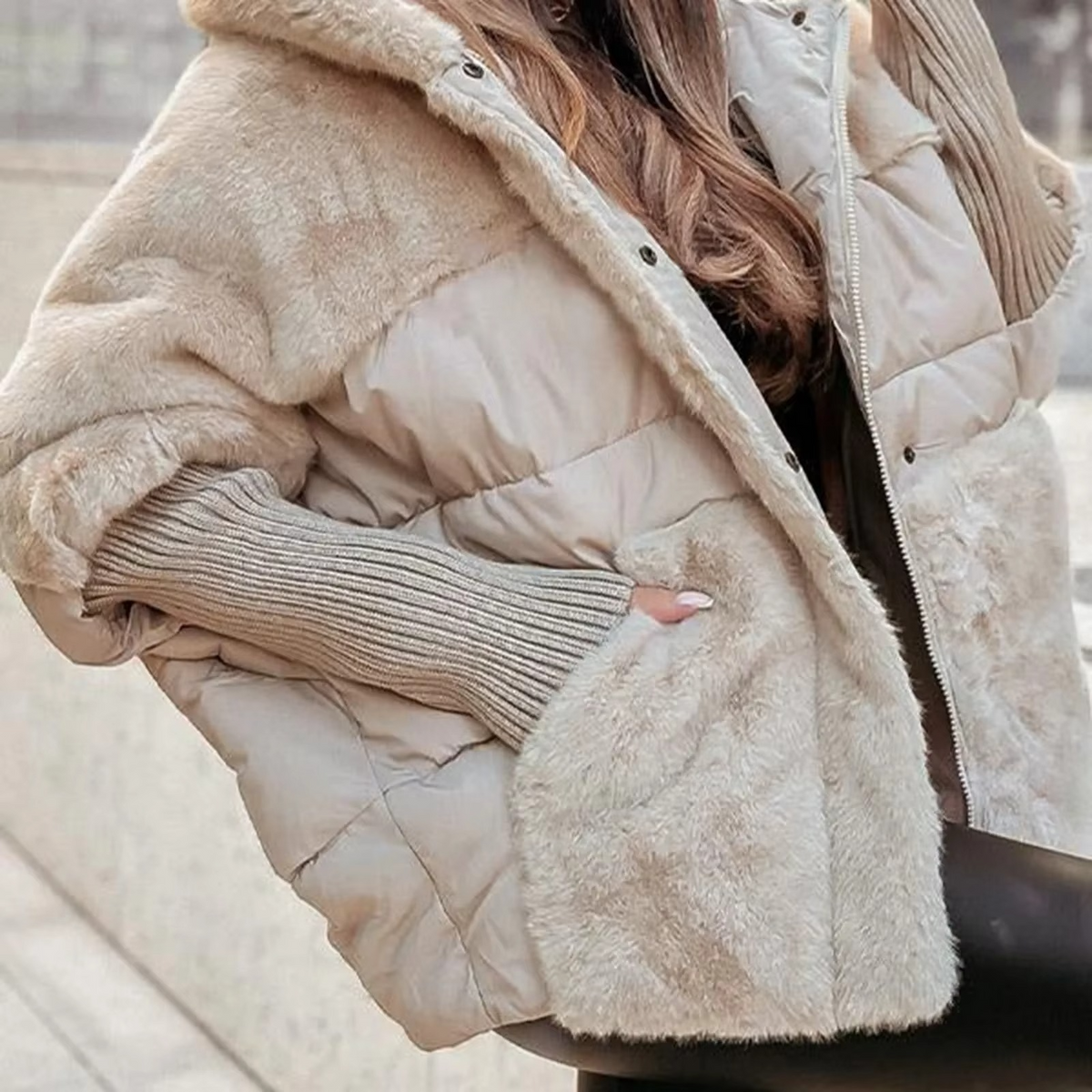 Cappotto casual ed elegante da donna, imbottito, da indossare ogni giorno