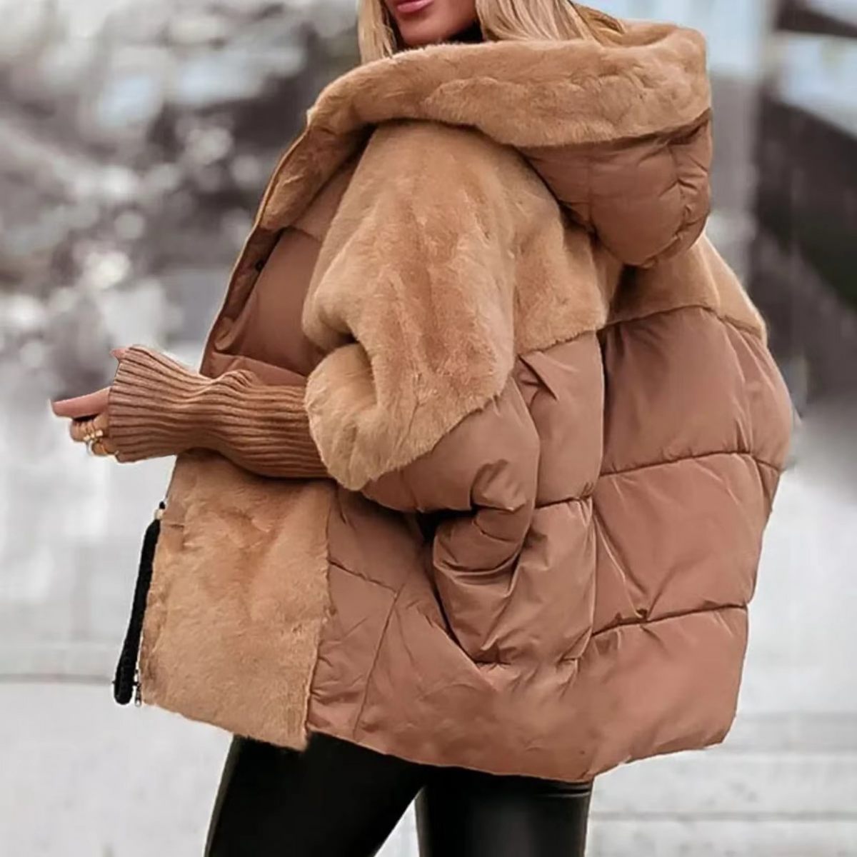 Cappotto casual ed elegante da donna, imbottito, da indossare ogni giorno