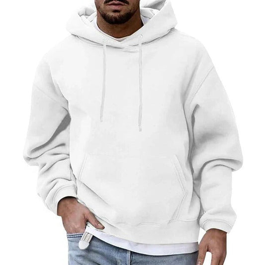 Casual pulloverhoodie voor heren met zakken voor de winter