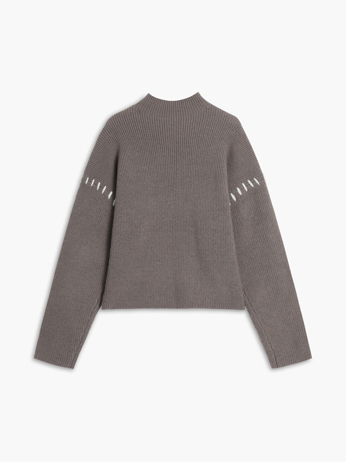 Oversize-Pullover für Damen mit kurzem Stehkragen und weichem, lässigem Strick