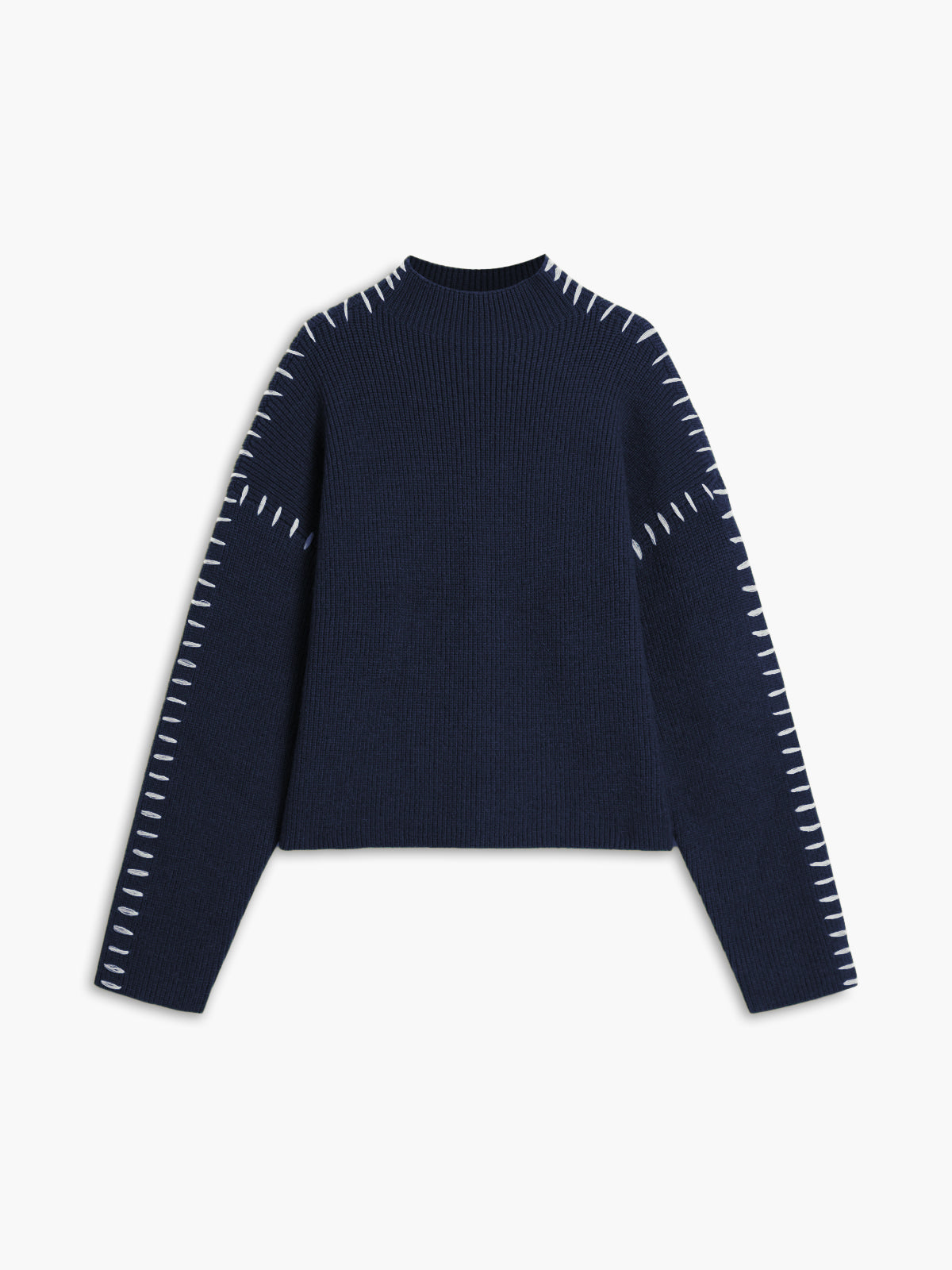 Oversize-Pullover für Damen mit kurzem Stehkragen und weichem, lässigem Strick