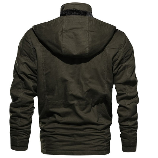 Men's Waterproof Winter Jacket with Adjustable Removable Hood