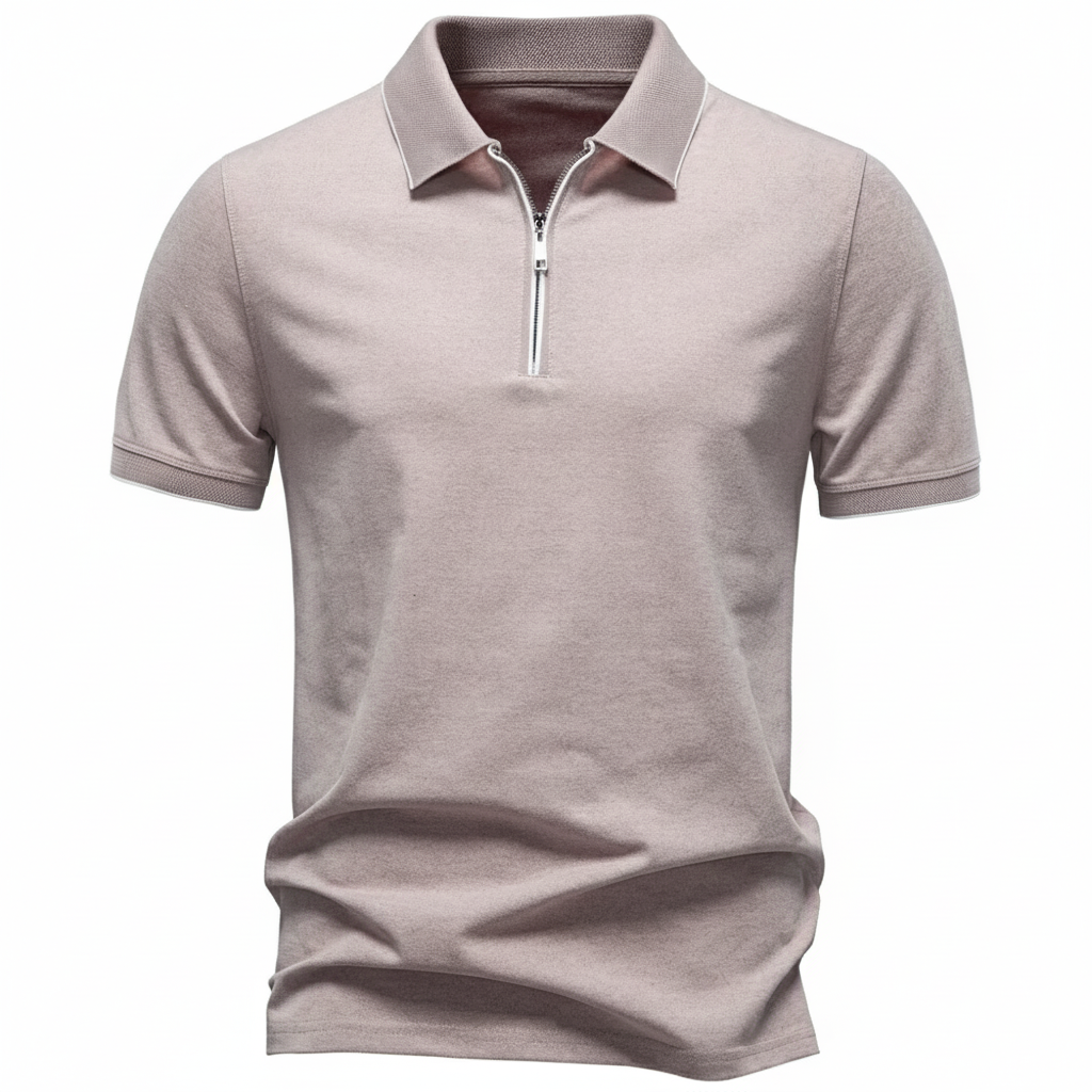 Men's Zip Polo Shirt