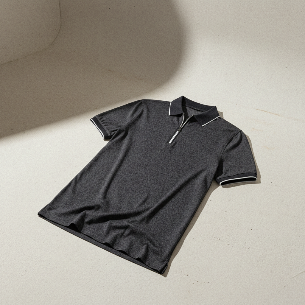 Men's Zip Polo Shirt
