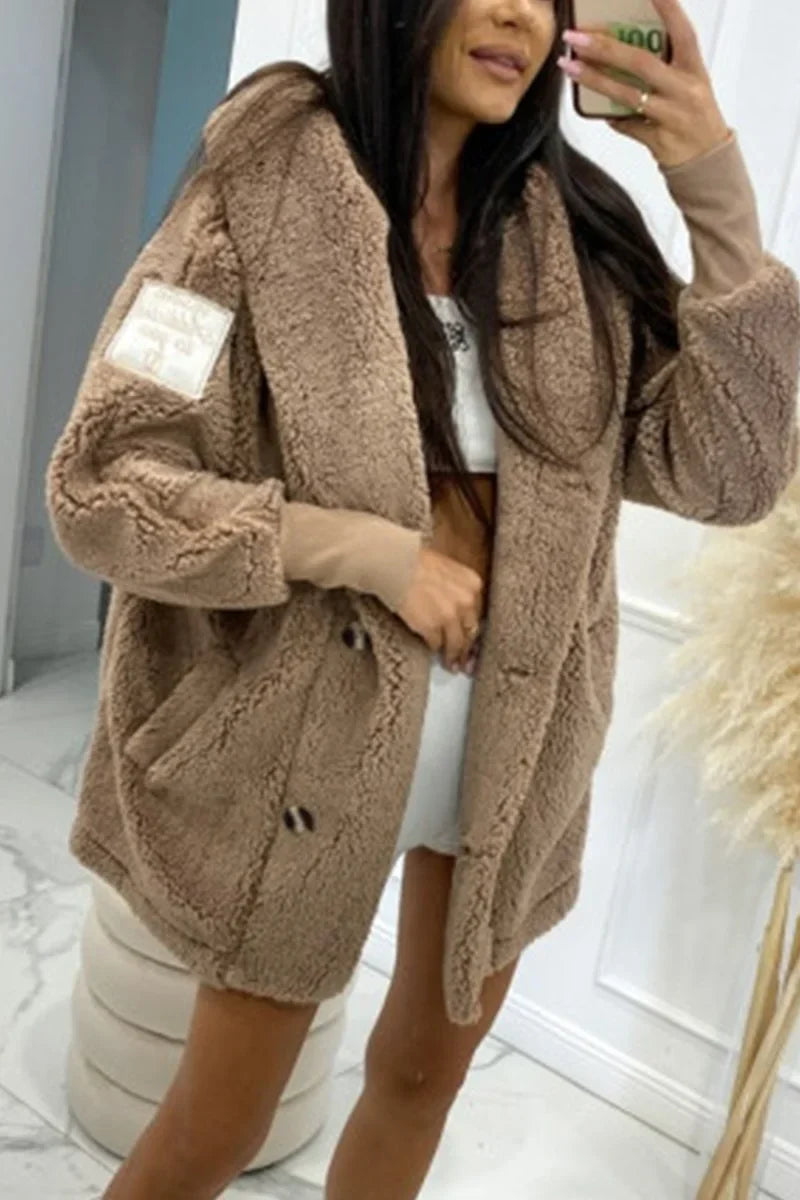 Women's Cozy Plush Hoodie Jacket