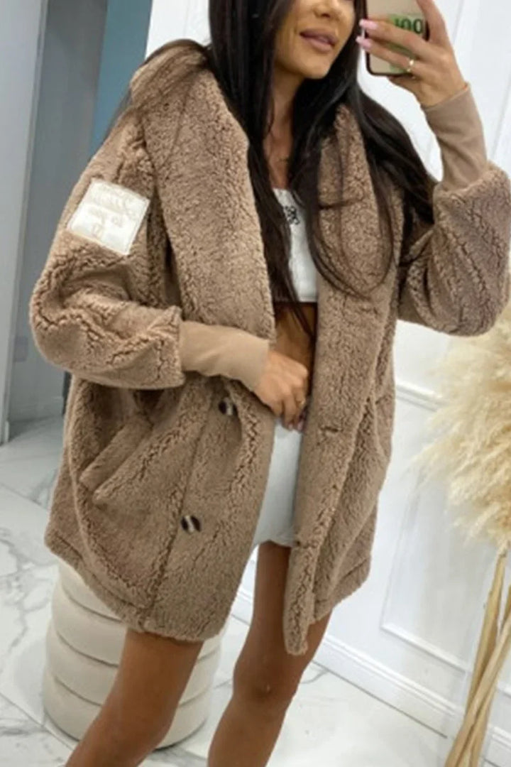 Women's Cozy Plush Hoodie Jacket