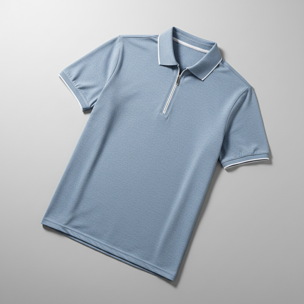 Men's Zip Polo Shirt