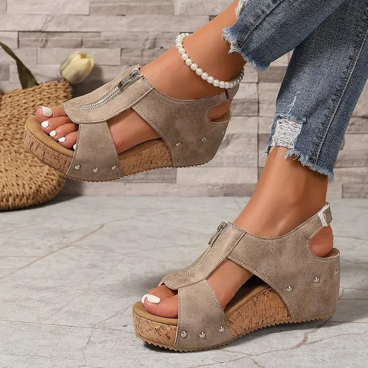 Camila | Women's Stylish Retro Wedge Sandals
