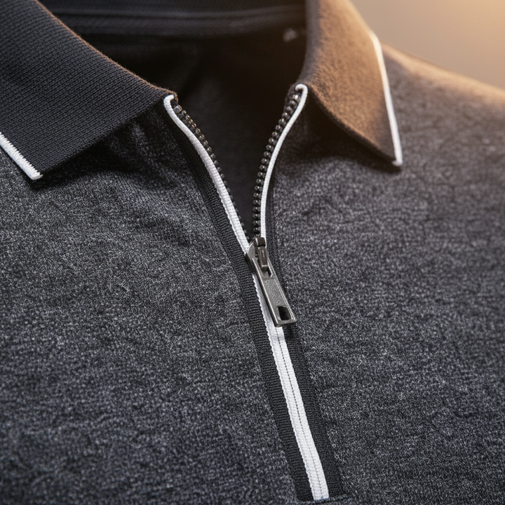 Men's Zip Polo Shirt