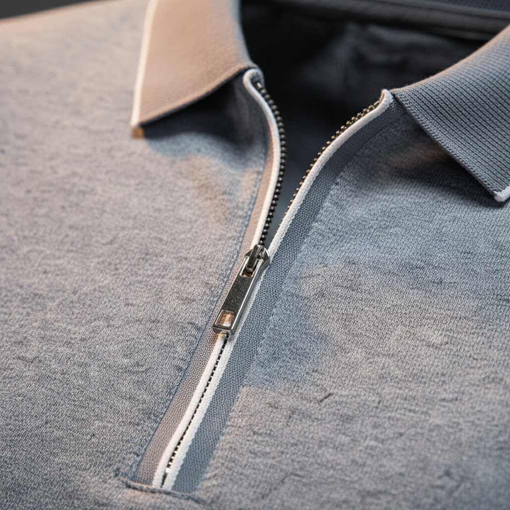 Men's Zip Polo Shirt