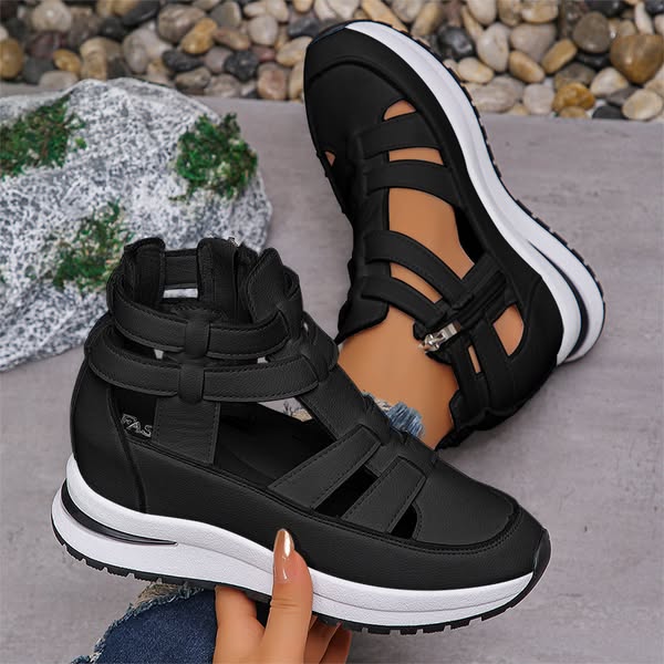 Light Wedge Sandals | Women's Comfortable Side Zipper Footwear