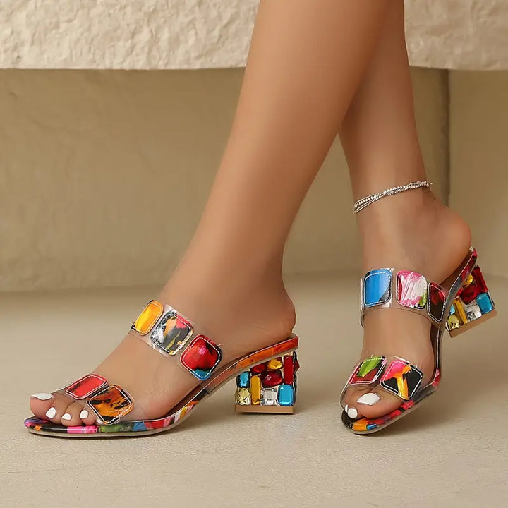 Chiara | Women's Colorful Double Strap Sandals