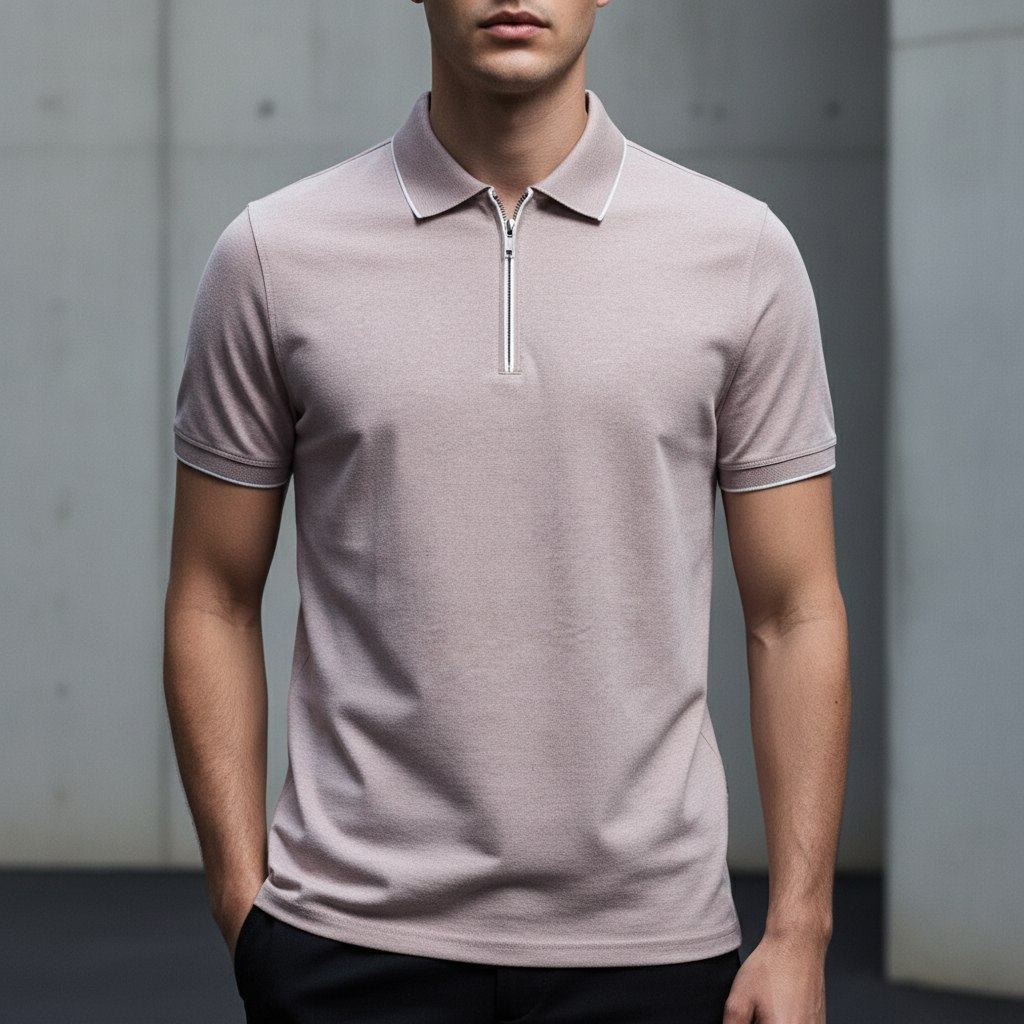 Men's Zip Polo Shirt