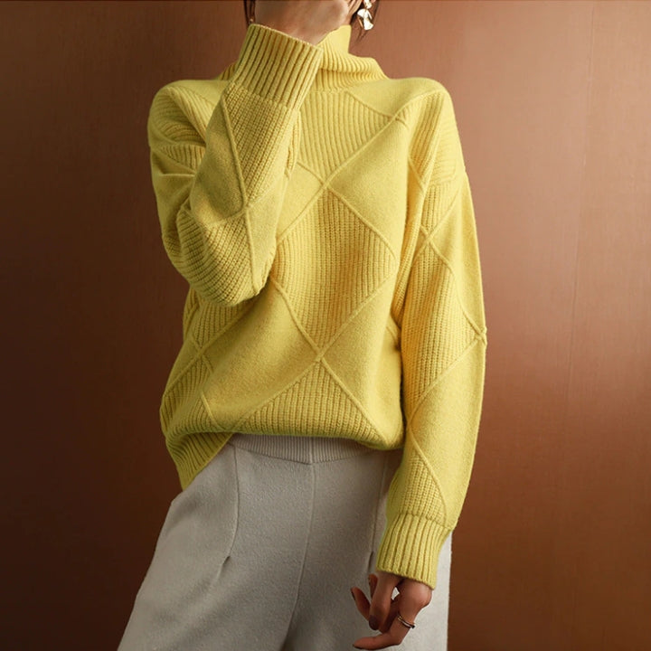 Women’s Stylish Roll Knitted Jumper for a Chic Look