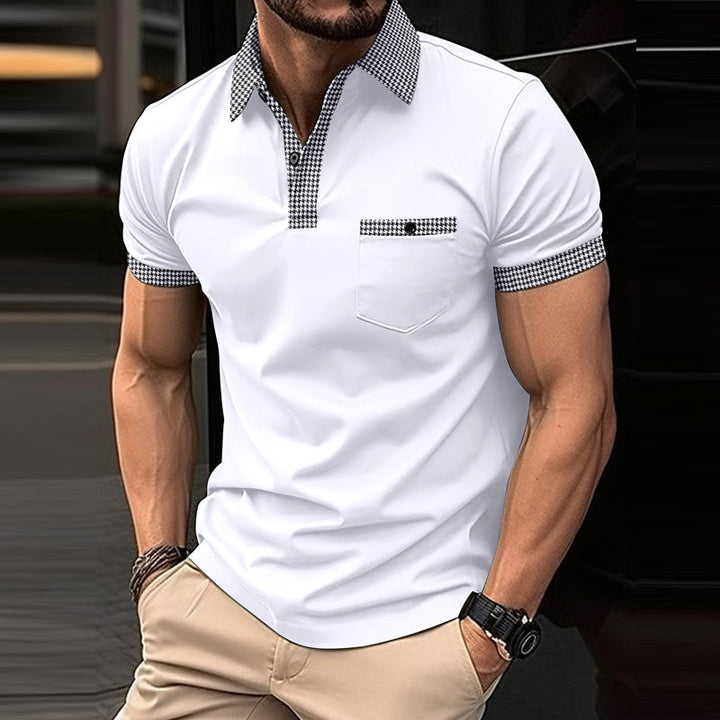 Michael | Men's Elegant Polo Shirt with Check Pattern