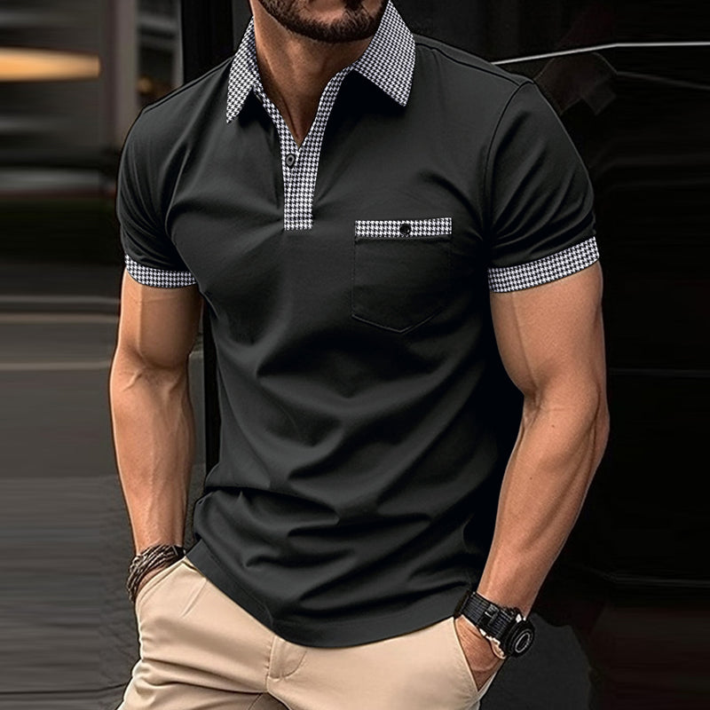 Michael | Men's Elegant Polo Shirt with Check Pattern