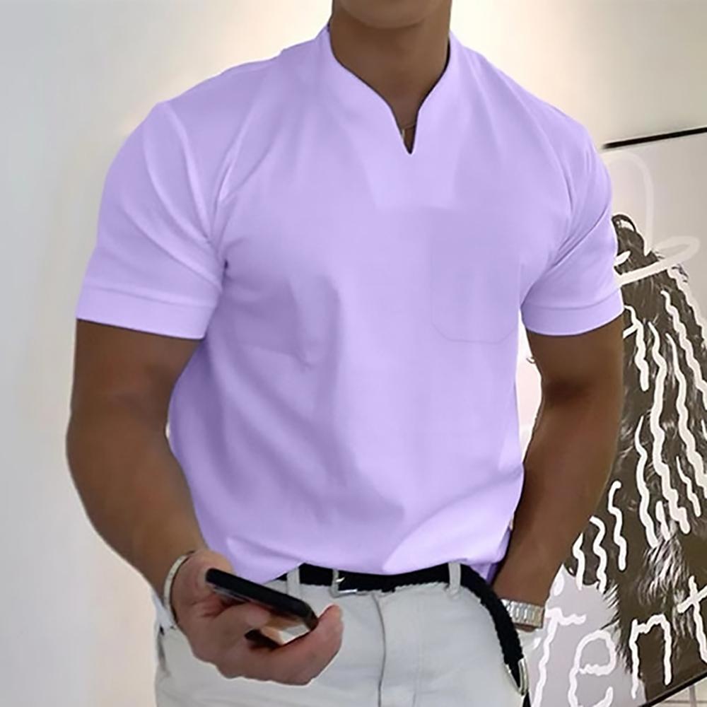 Liam | Men's Elegant Casual Short Sleeve V-neck T-shirt for Comfort and Style