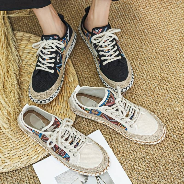 John | Men's Comfortable Printed Lace-Up Sneakers