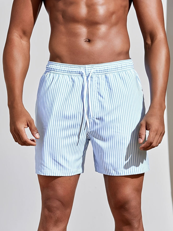 Reuben | Men's Striped Rapid-Dry Swim Trunks