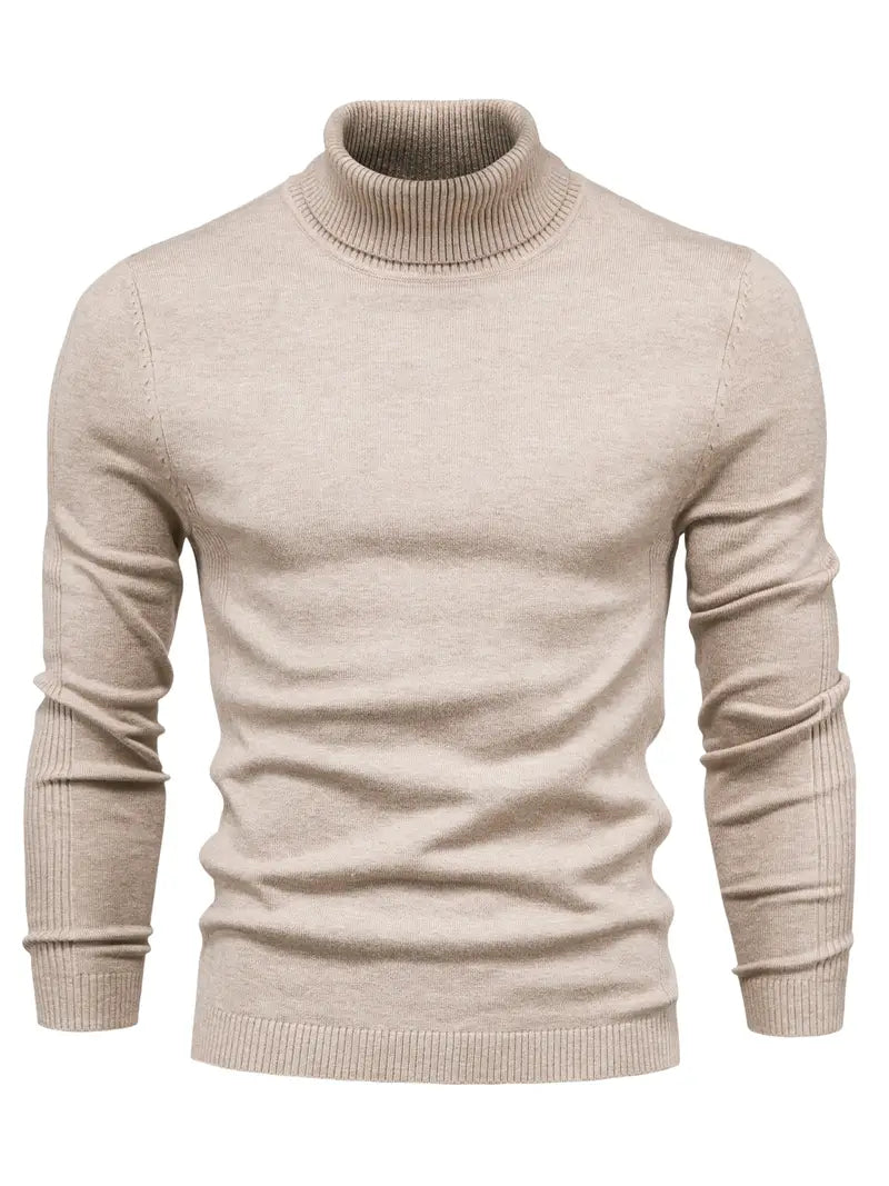 Men's Fitted Turtleneck | Smart Casual Long Sleeve Top