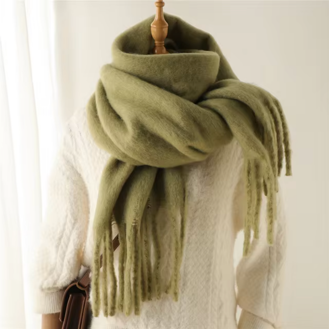 Women's Fringed Winter Scarf