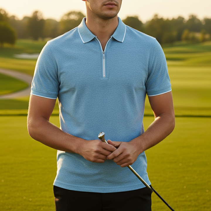 Men's Zip Polo Shirt