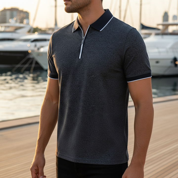 Men's Zip Polo Shirt