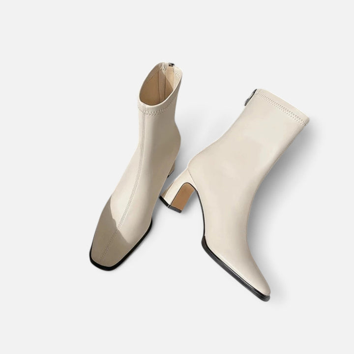 Women's Vintage Ankle Boots with Square-Toe Style