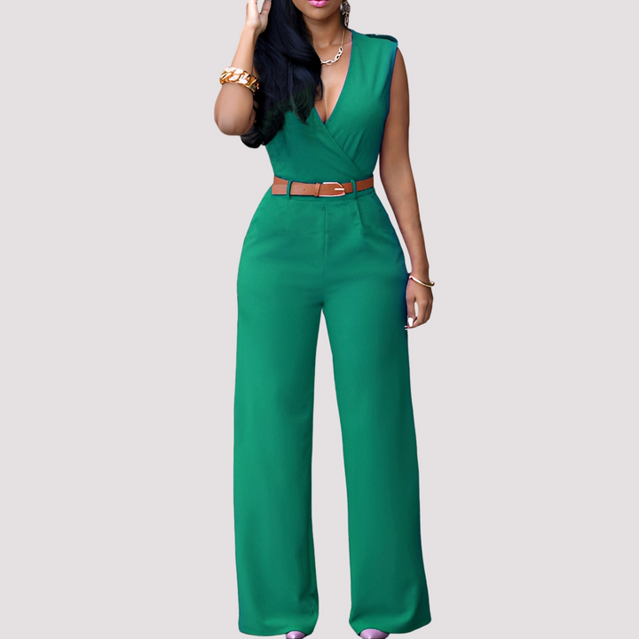 Women's Elegant Jumpsuit with Belt