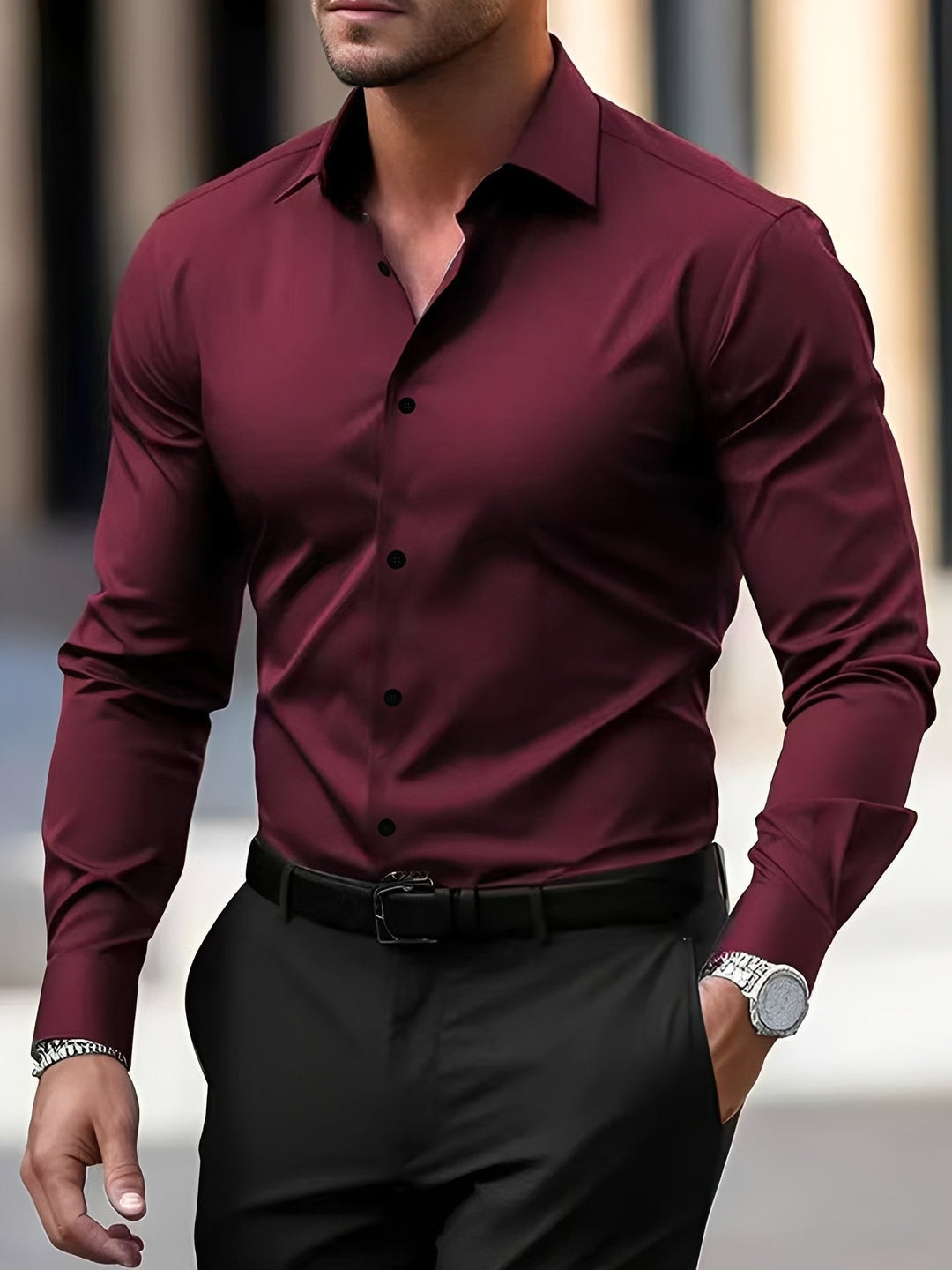Jeremy | Men's Long-Sleeve Shirt for Casual and Formal Wear