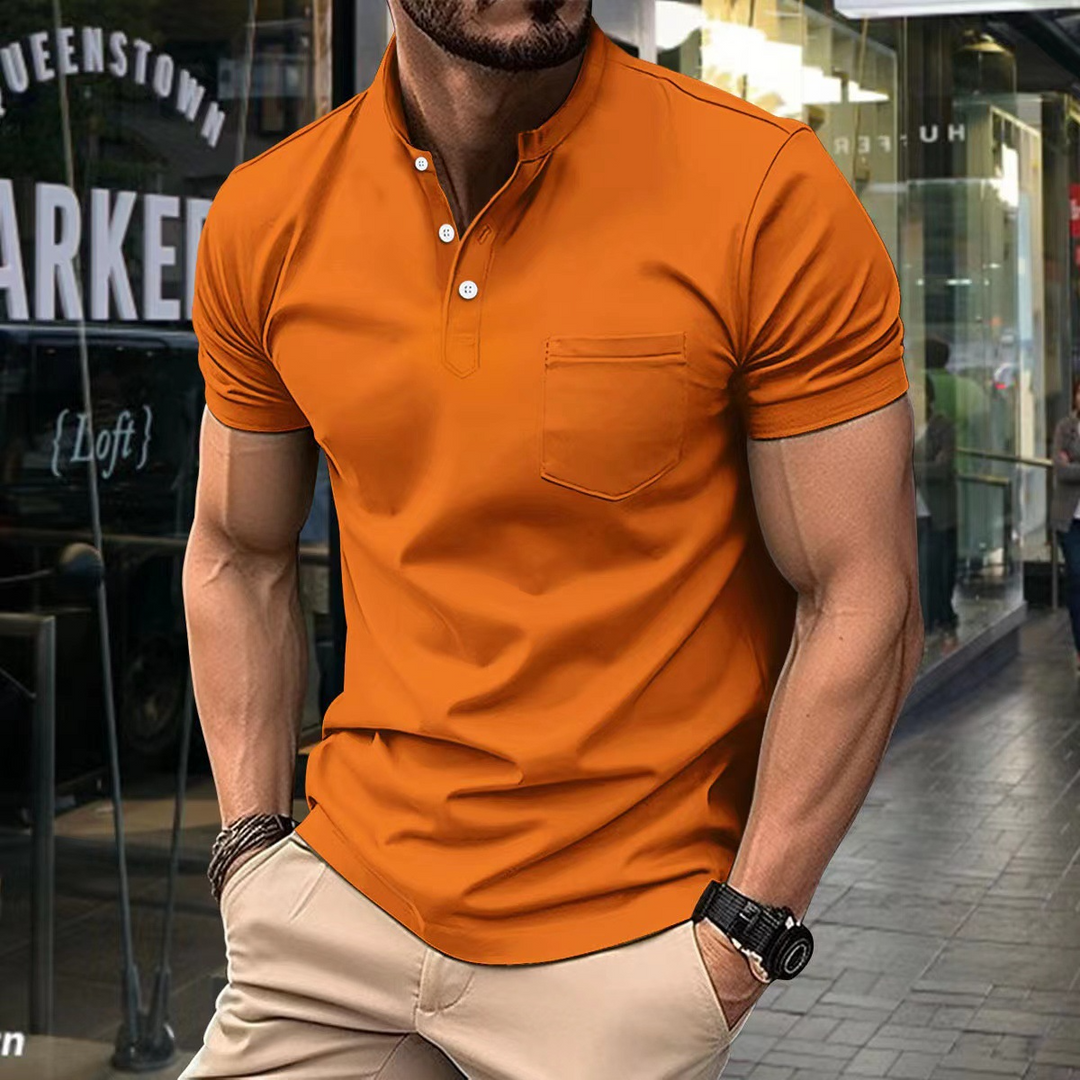 Nico | Men's Elegant Half Collar Polo Shirt