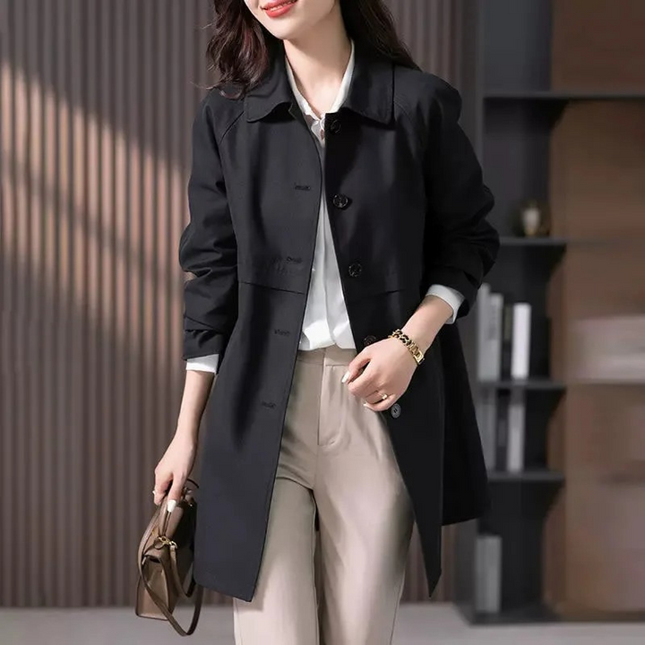 Women's Chic Single Button Short Trench Coat