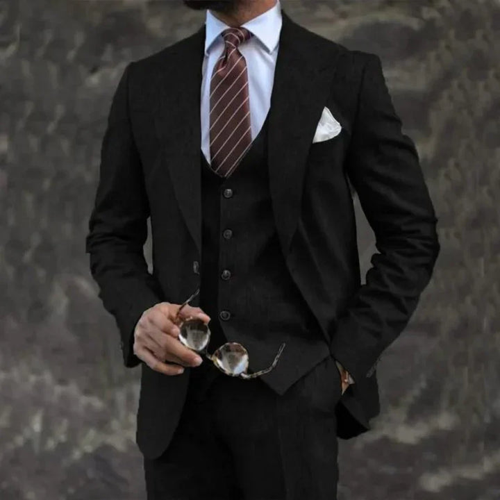 James | Men's Lightweight Three-Piece Suit with Notched Collar