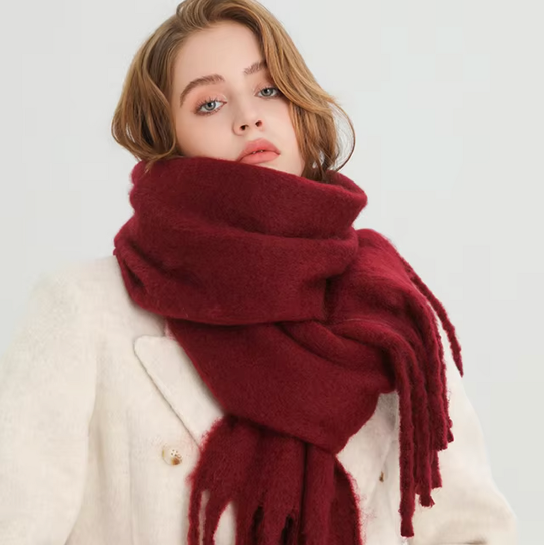 Women's Fringed Winter Scarf