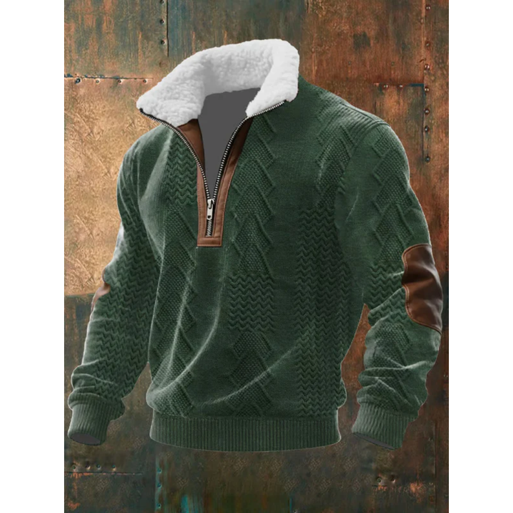 Men's Fleece Pullover with High Collar