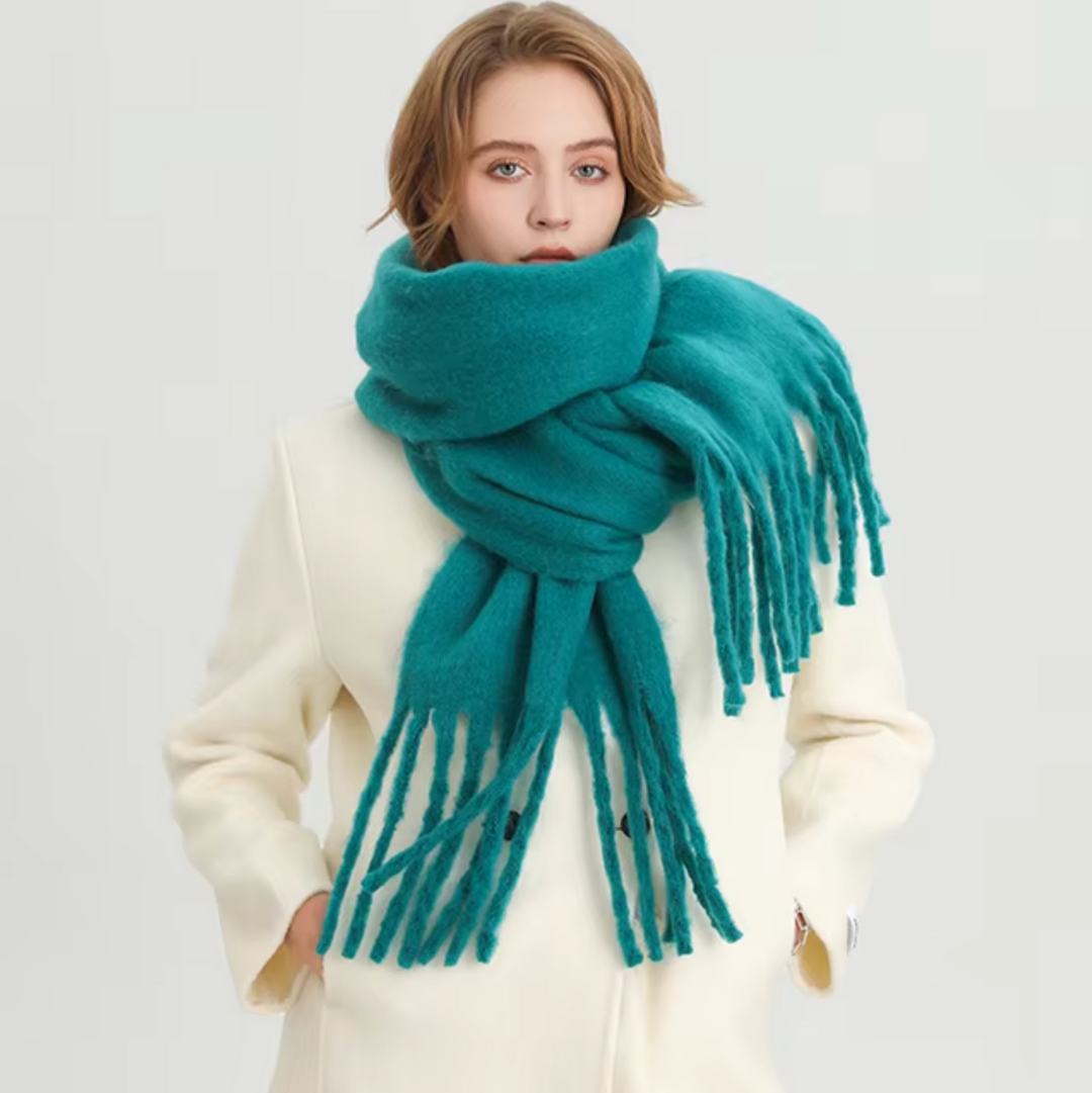 Women's Fringed Winter Scarf