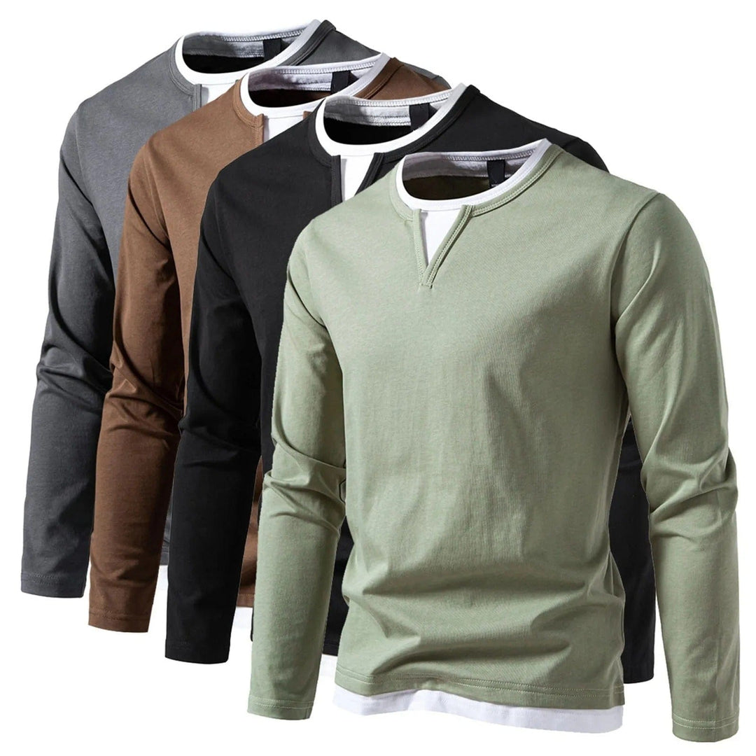Men's Long Sleeve Henley Shirt
