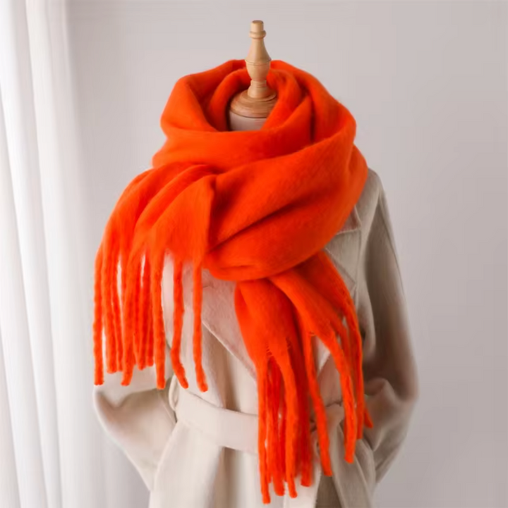 Women's Fringed Winter Scarf