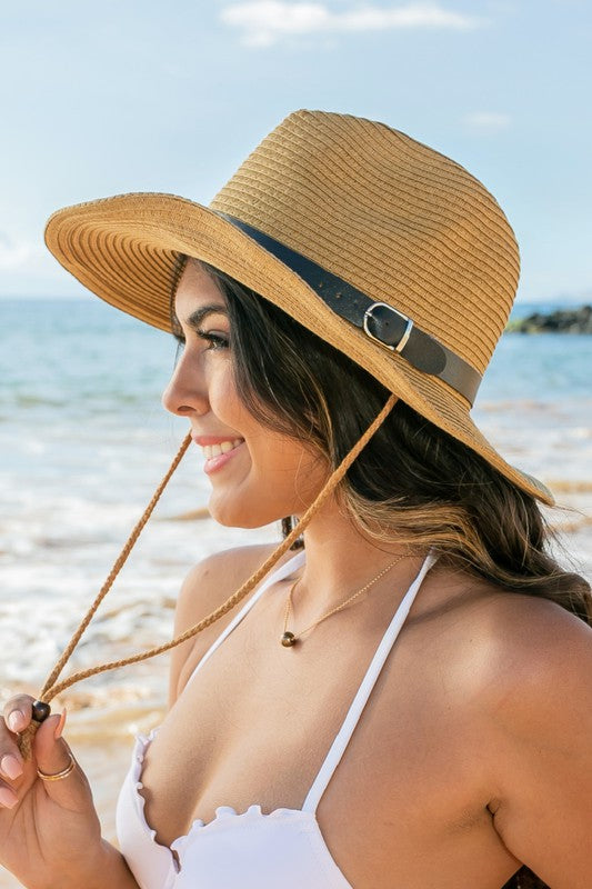 Women's Stylish Panama Hat with Ties