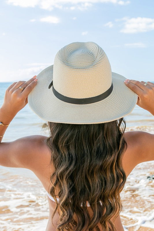 Women's Stylish Panama Hat with Ties