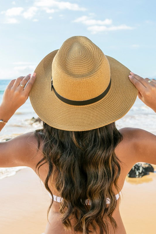 Women's Stylish Panama Hat with Ties