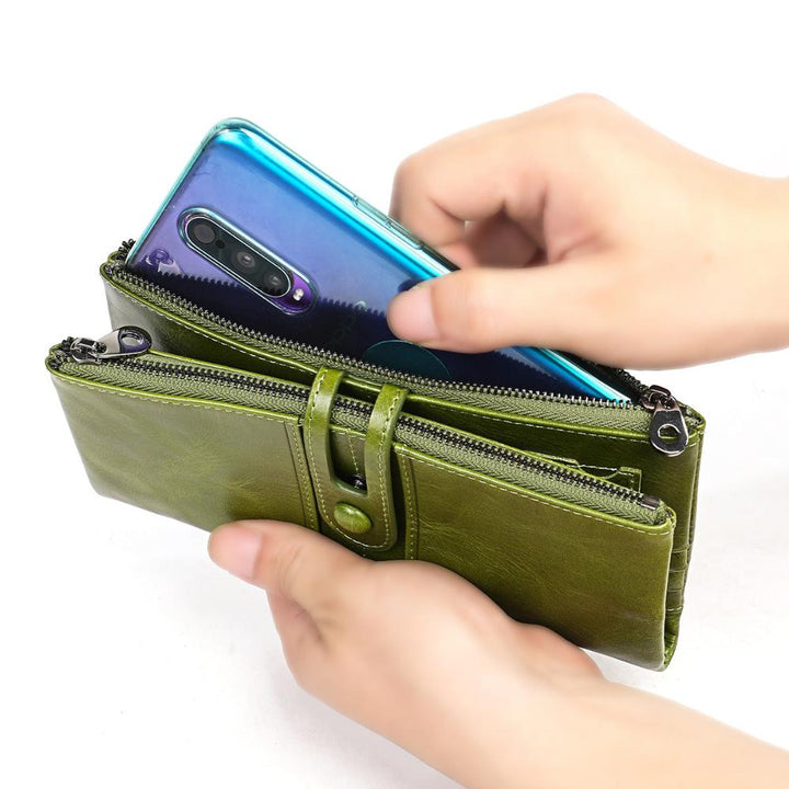 Maria | Women's Leather Long Clutch Wallet
